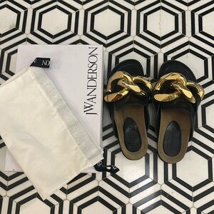JW Anderson calf chain link loafer 
Size 38 black. Have box, receipt, shoe bag.